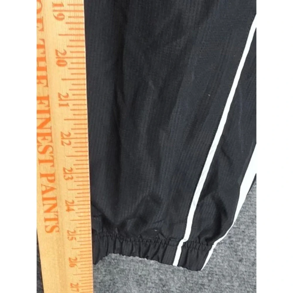 Adidas Men's Black Track Pants Joggers White Stripes Zip‎ Pockets Size M Classic